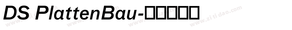 DS PlattenBau字体转换